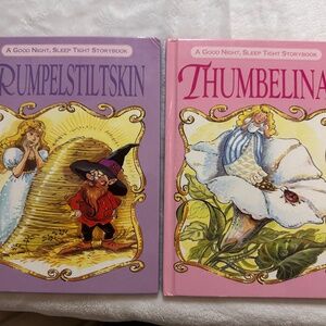 🐰🌷🐣Vintage Fairy Tale Book Set: Rumpelstiltskin & Thumbelina
